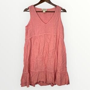 Cynthia Rowley New York NWT Vintage Look 100% Linen Tank Mini Dress Size Medium